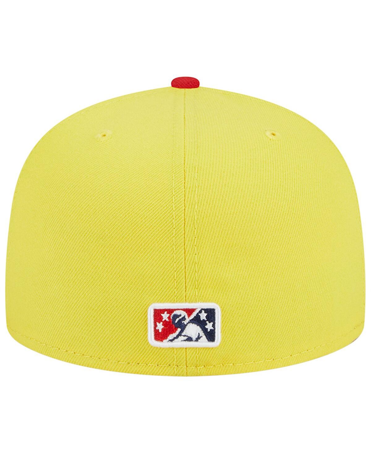 Men's New EraJacksonville Jumbo Shrimp Theme Nights Captain Crustacean 59FIFTY Fitted Hat - Yellow