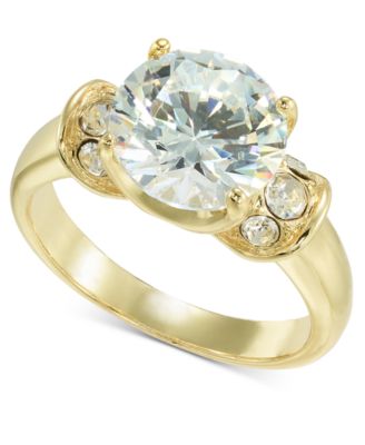 Charter Club - Gold-Tone Cubic Zirconia Ring