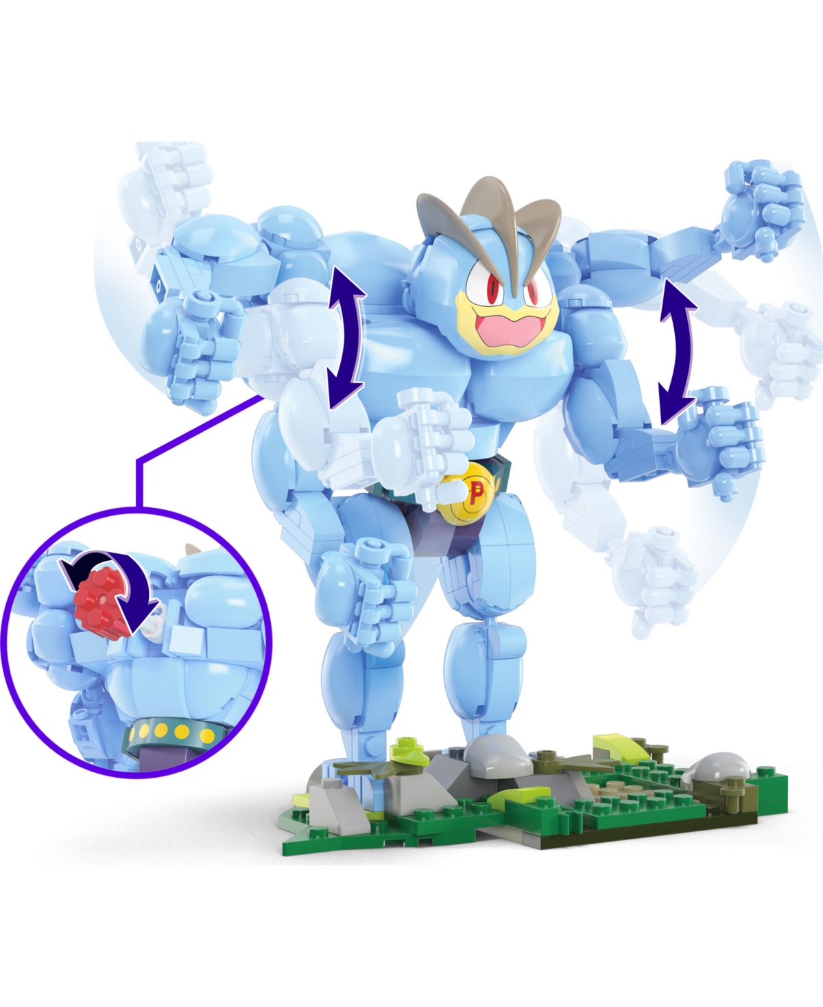 Shop Pokémon Machamp Building Toy Kit 399 Pieces With 1 Poseable Figure For Kids In Multicolor