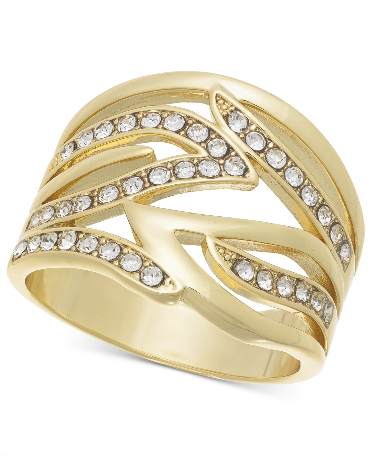 Gold-Tone Pave Flame Ring, Created for Macy's - Gold