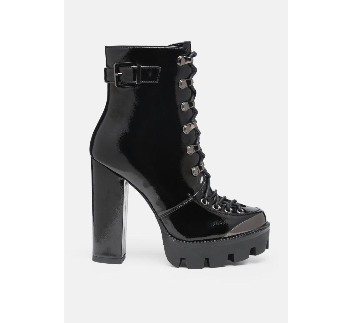 Lobra High Heel Lace Up Ankle Boots - Dark brown