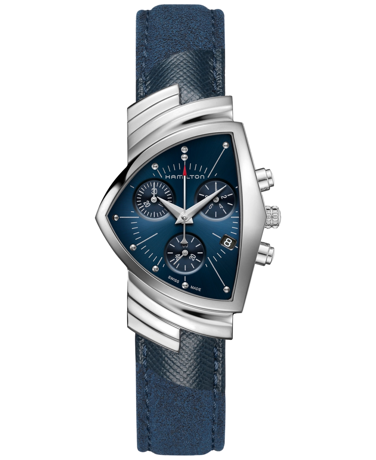 Women's Swiss Chronograph Ventura Blue Textile Strap Watch 32x50mm - Blue