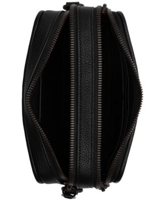 Men's Charter Crossbody in Blackout Signature Leather with Metal Chain