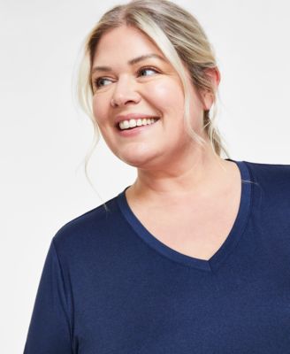 Women's V-Neck Performance T-Shirt, Created for Macy's