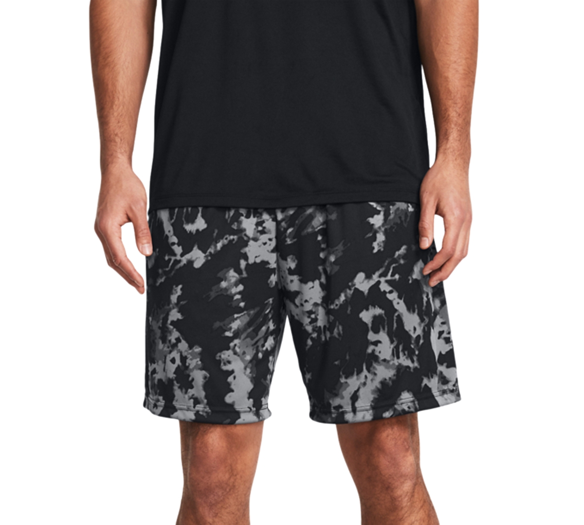 Under Armour Men's Ua Tech Loose-fit Camouflage 10" Performance Shorts In Black,blk