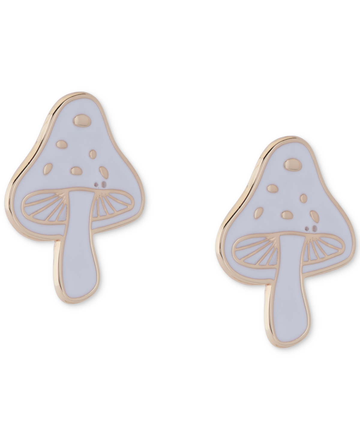 Lucky BrandTone White Mushroom Pin - Gold