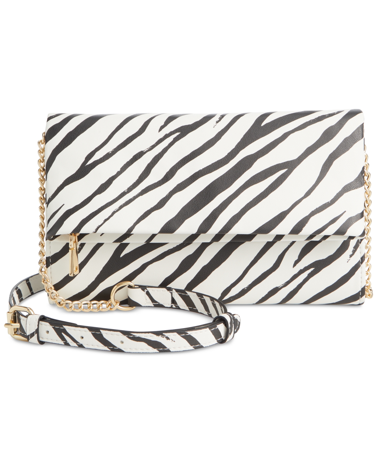 Averry Tunnel Convertible Clutch Crossbody, Created for Macy's - Bone/Gold