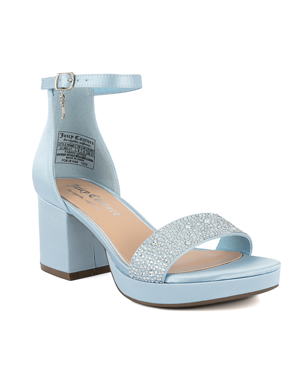 Juicy Couture Women's Nelly Rhinestone Two-Piece Platform Dress Sandals