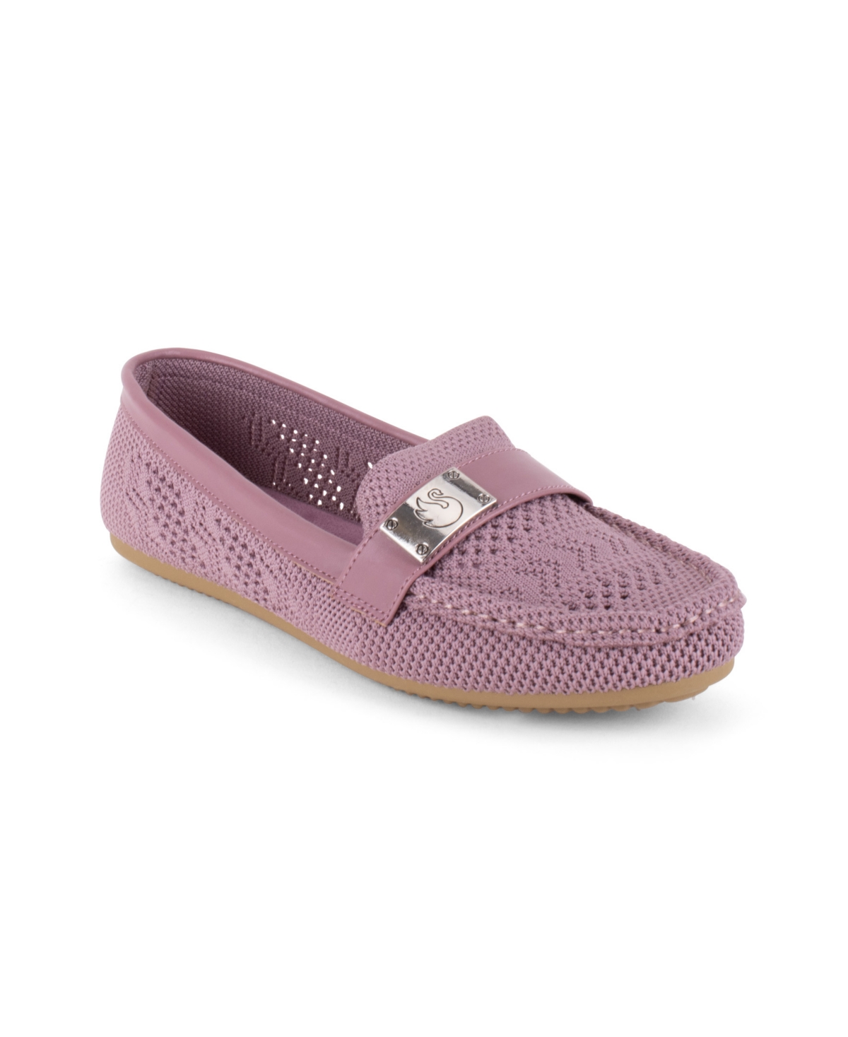 Shop Gloria Vanderbilt Women's Evelyn Knit Slip-on Loafers In Lavender