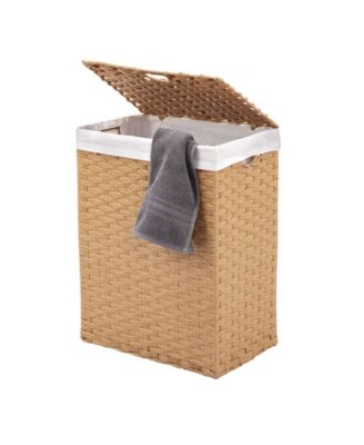 Handwoven Lidded Laundry Hamper
