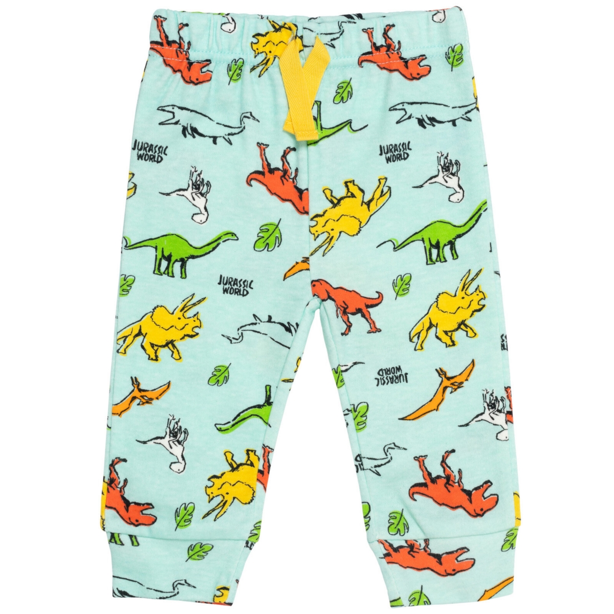 Welcome to the Universe Baby Boys Jurassic World Baby Bodysuit, Pant & Hat 3 Piece Set -/ yellow