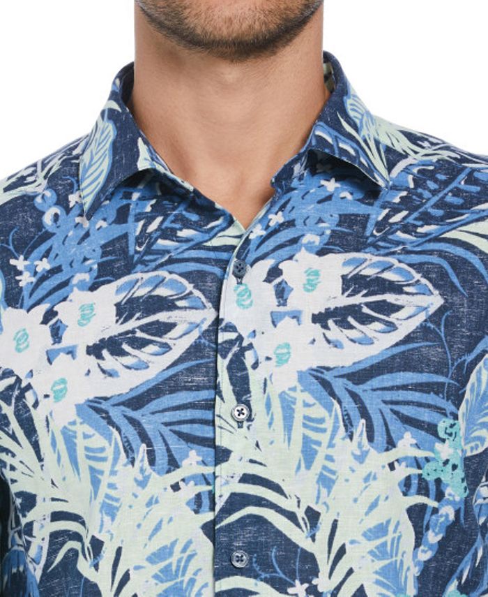 Cubavera Men's Short Sleeve Tropical Jacquard Shirt - Heritage Fit, Point Collar, Woven Fabric - View #4