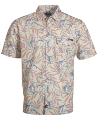 Salt Life - Men's Hide N Sea Graphic Print Short-Sleeve Button-Up Shirt