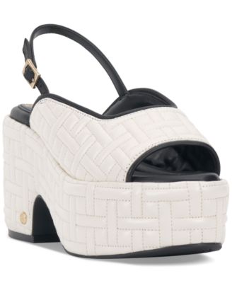 Vince Camuto - Women's Elana Quilted Platform Wedge Sandals