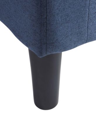 26.25" Faux Linen Churchill Accent Chair with Ottoman