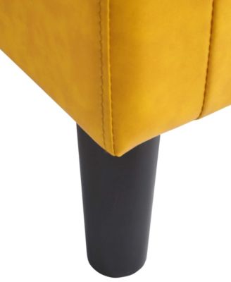 26.25" Faux Leather Churchill Accent Chair with Ottoman