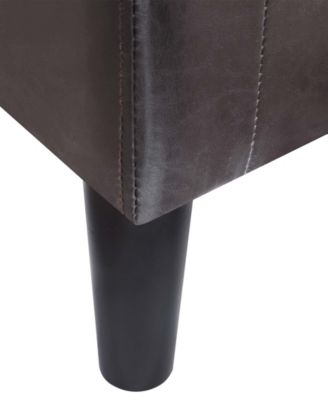 26.25" Faux Leather Churchill Accent Chair with Ottoman