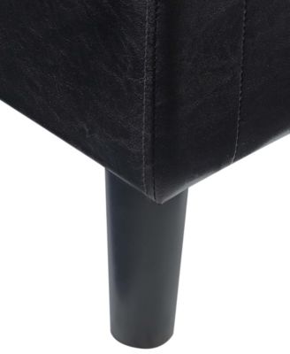 26.25" Faux Leather Churchill Accent Chair with Ottoman