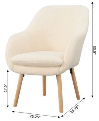 25.25" Sherpa Charlotte Sherpa Accent Chair
