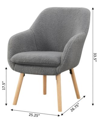 25.25" Sherpa Charlotte Accent Chair