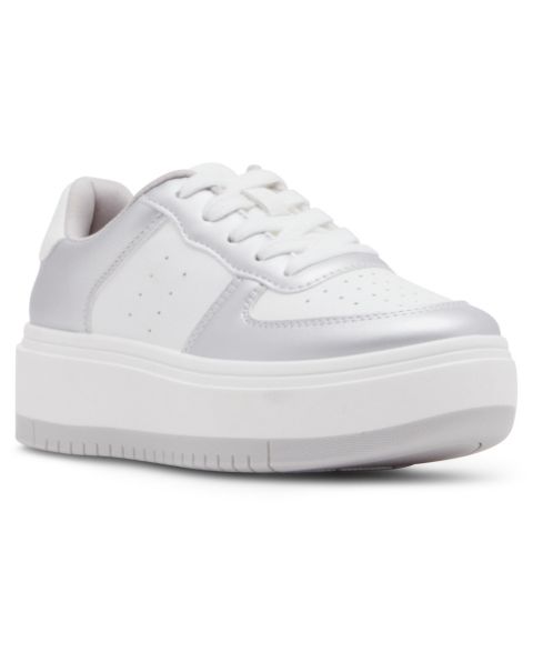 Кроссовки Steve Madden JAlisa Lace Up Sneaker для девочек, цвет: Серебряный