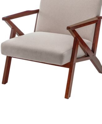 28.5" Polyester Cliff Mid-Century Modern Accent Armchair