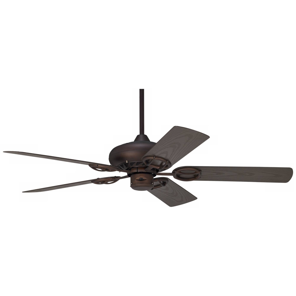 Orb Industrial Rustic Indoor Outdoor Ceiling Fan Oil Rubbed BronzeWet Rated for Patio Exterior House Home Porch Gazebo Garage Barn - Casa V