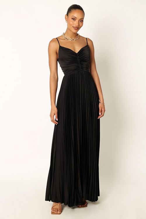 alfani Petal and Pup Naira Pleated Maxi Dress Women's Fashion Shoes & Accessories