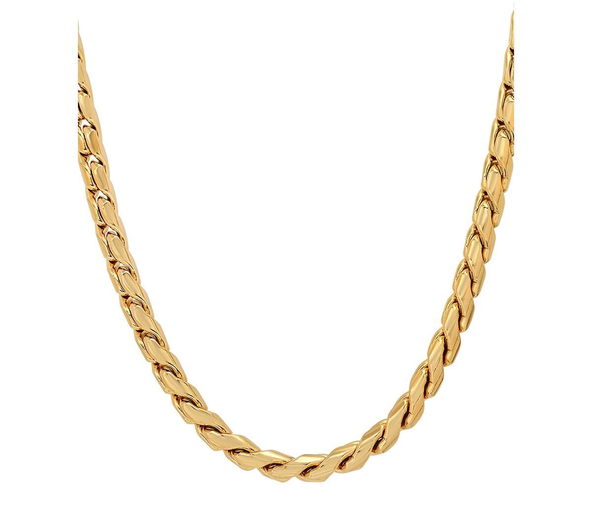 Shop Steeltime Men's Fancy Link Necklace, 24" In Gold