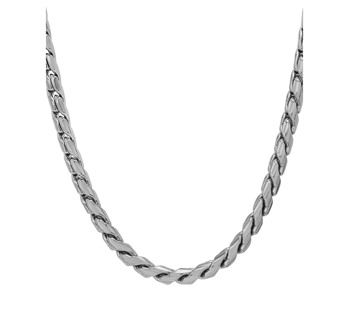 Shop Steeltime Men's Fancy Link Necklace, 24" In Hematite