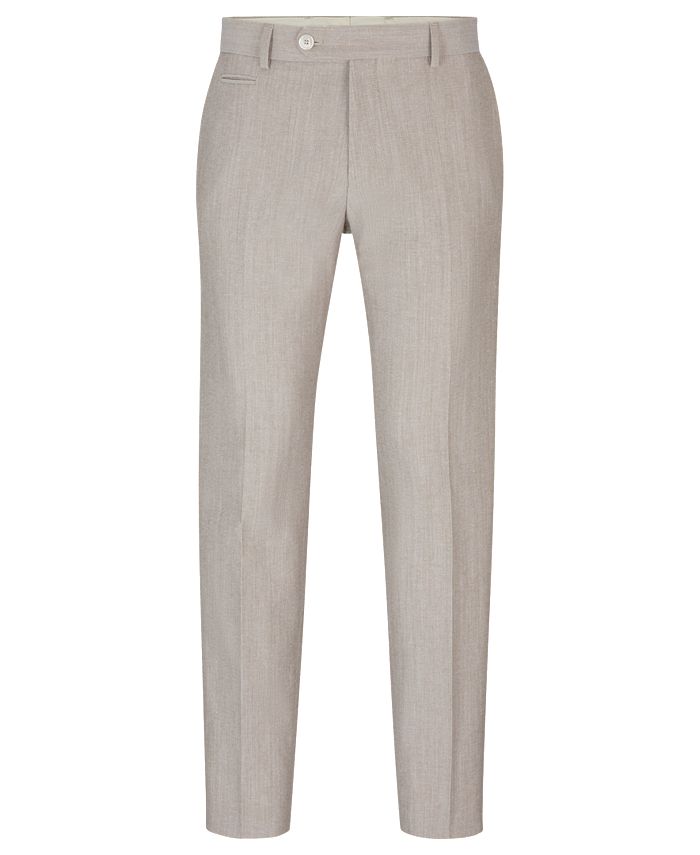 Hugo Boss Men's Micro-Patterned Slim-Fit Trousers - Macy's