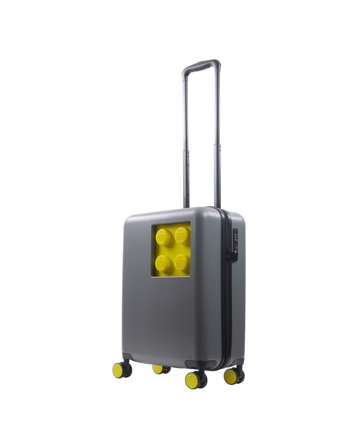 Lego Signature Brick 2X2 Trolley 21" Carry-on Luggage - Gray, Yellow