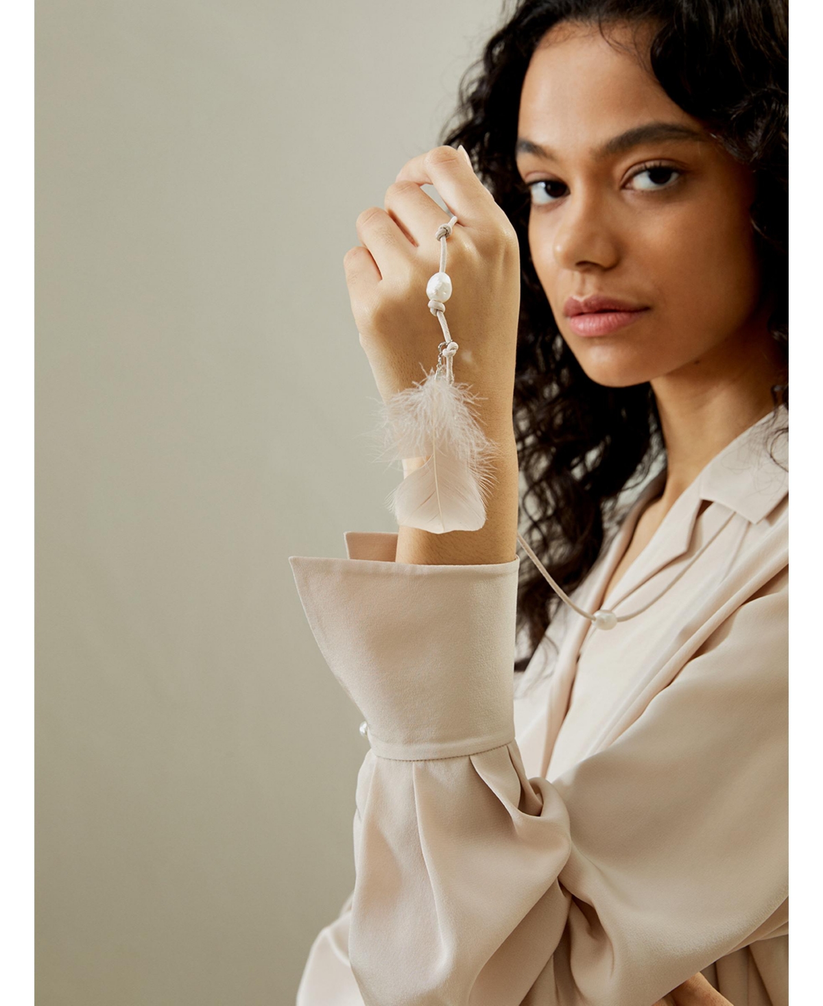 Tie-Detailed Silk Blouse for Women