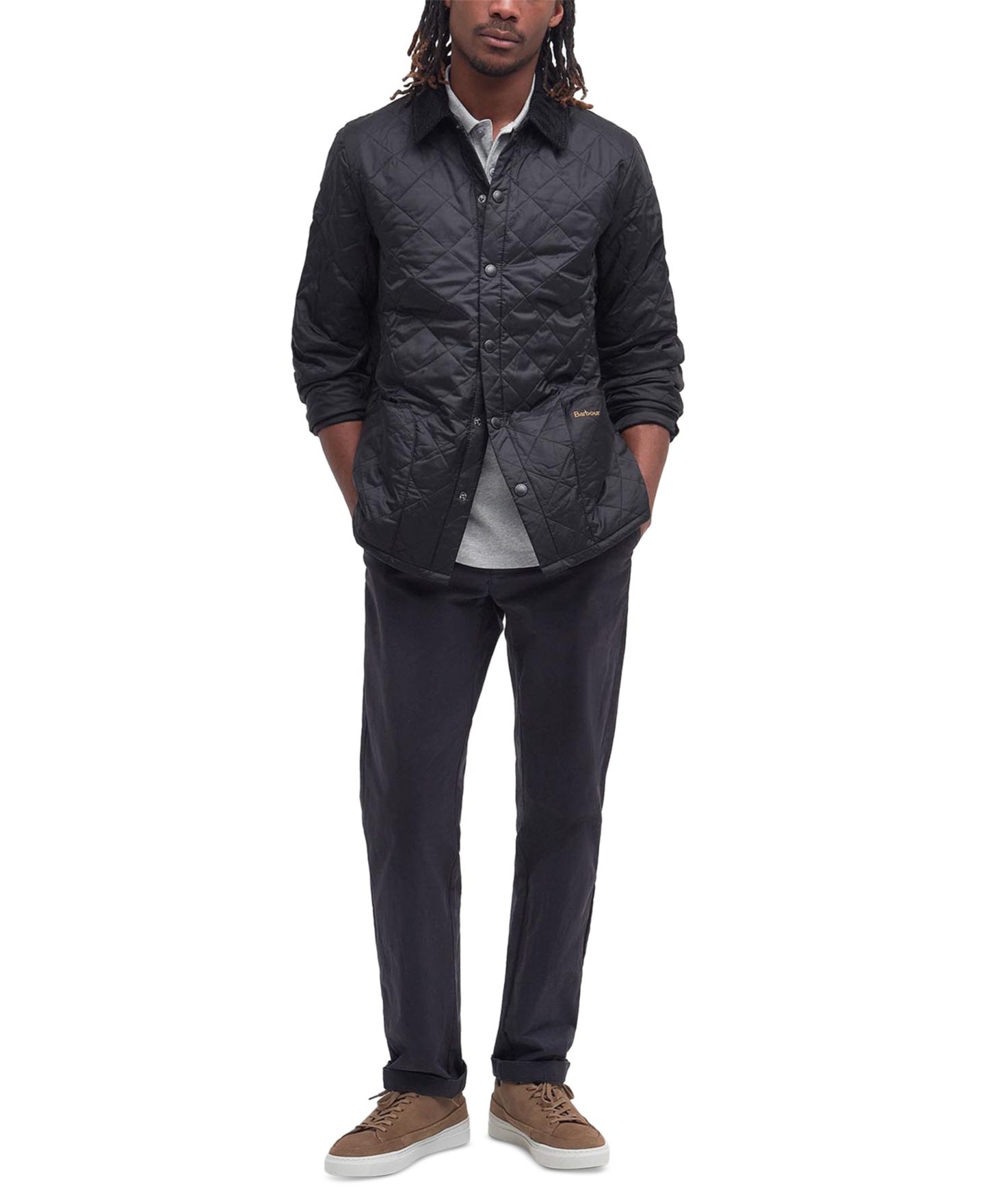 Мужская куртка Barbour Heritage Liddesdale Quilted, цвет: Чёрный — фото 4