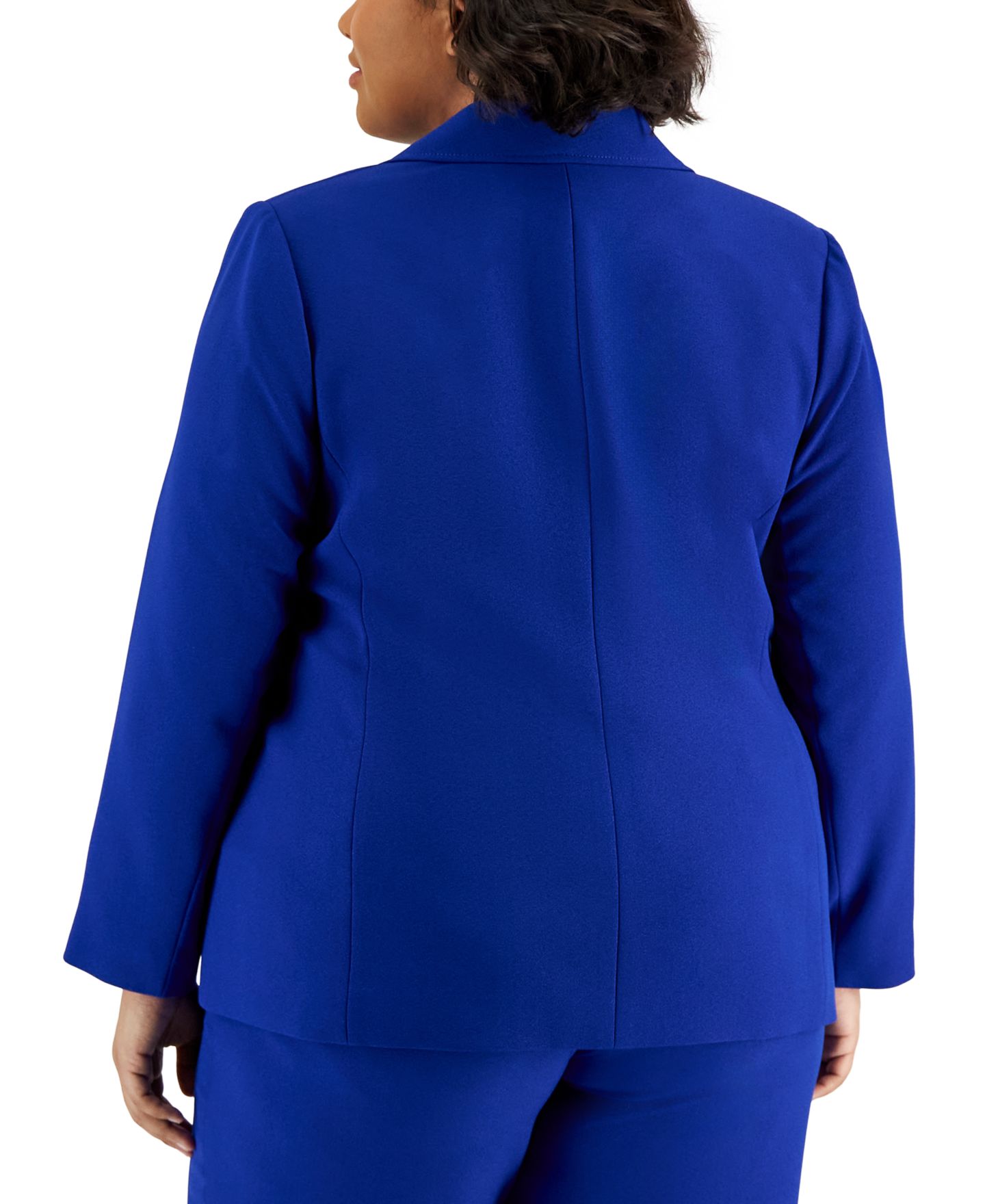 Женский пиджак Tahari ASL Plus Size Peak-Lapel Button-Sleeve Blazer, цвет: Кобальтовый — фото 2