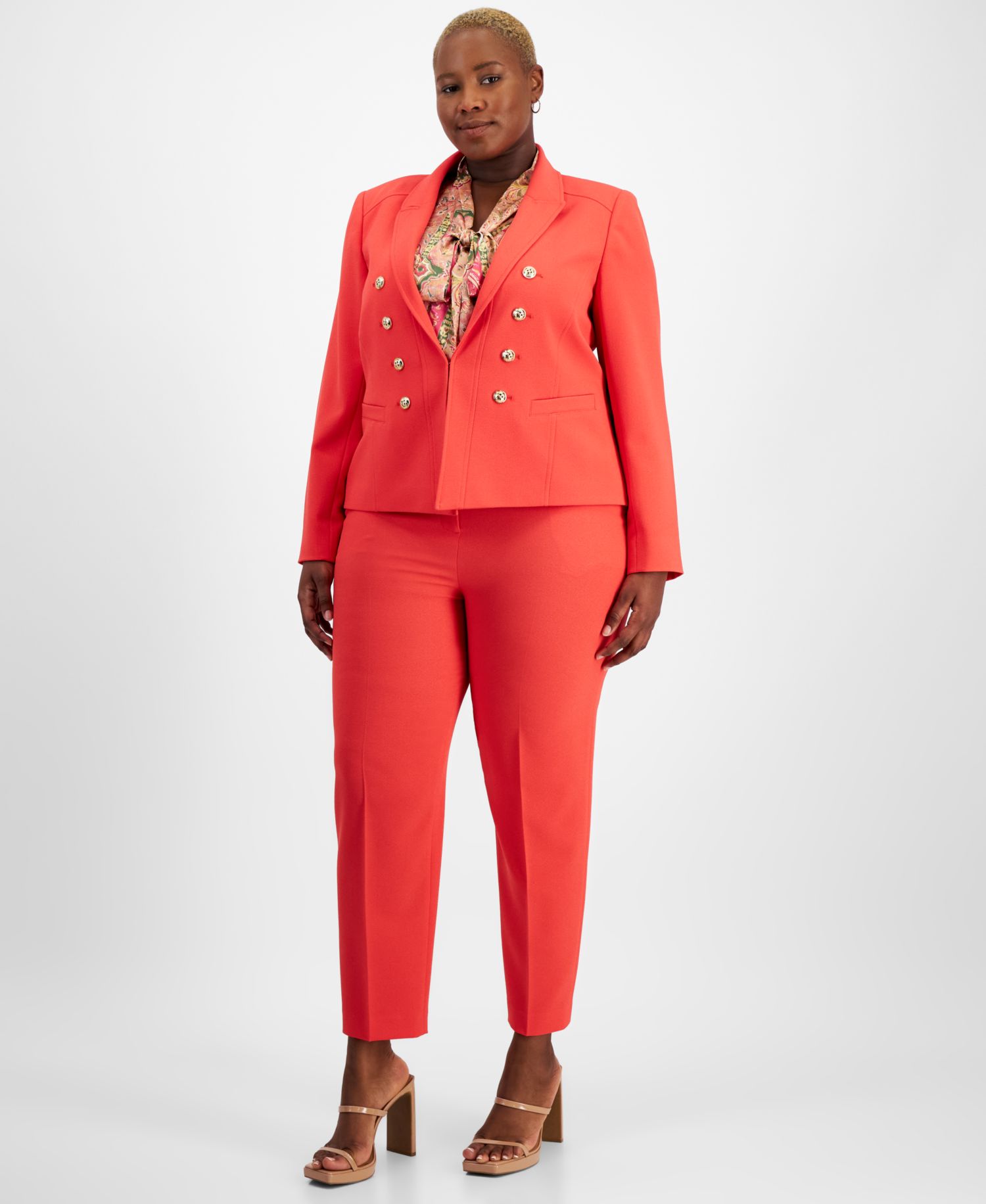ASL Plus Size Classic Mid Rise Ankle Pants