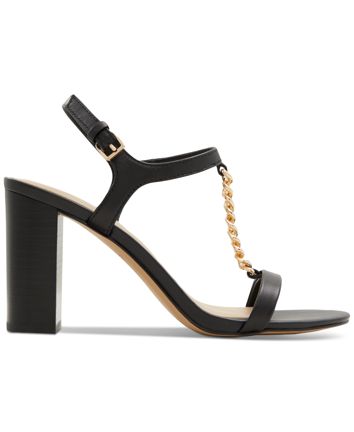 Shop Aldo Women's Clelia Chain Platform Dress Sandals In Black Smooth
