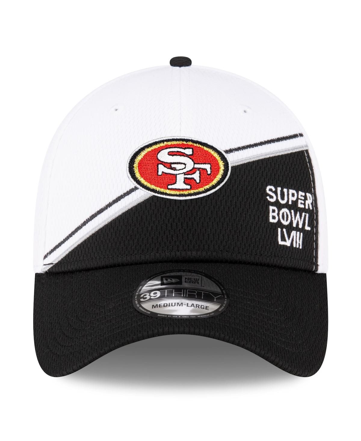 Men's New Era Black San Francisco 49ers Super Bowl Lviii Sideline 39THIRTY Flex Fit Hat - Black