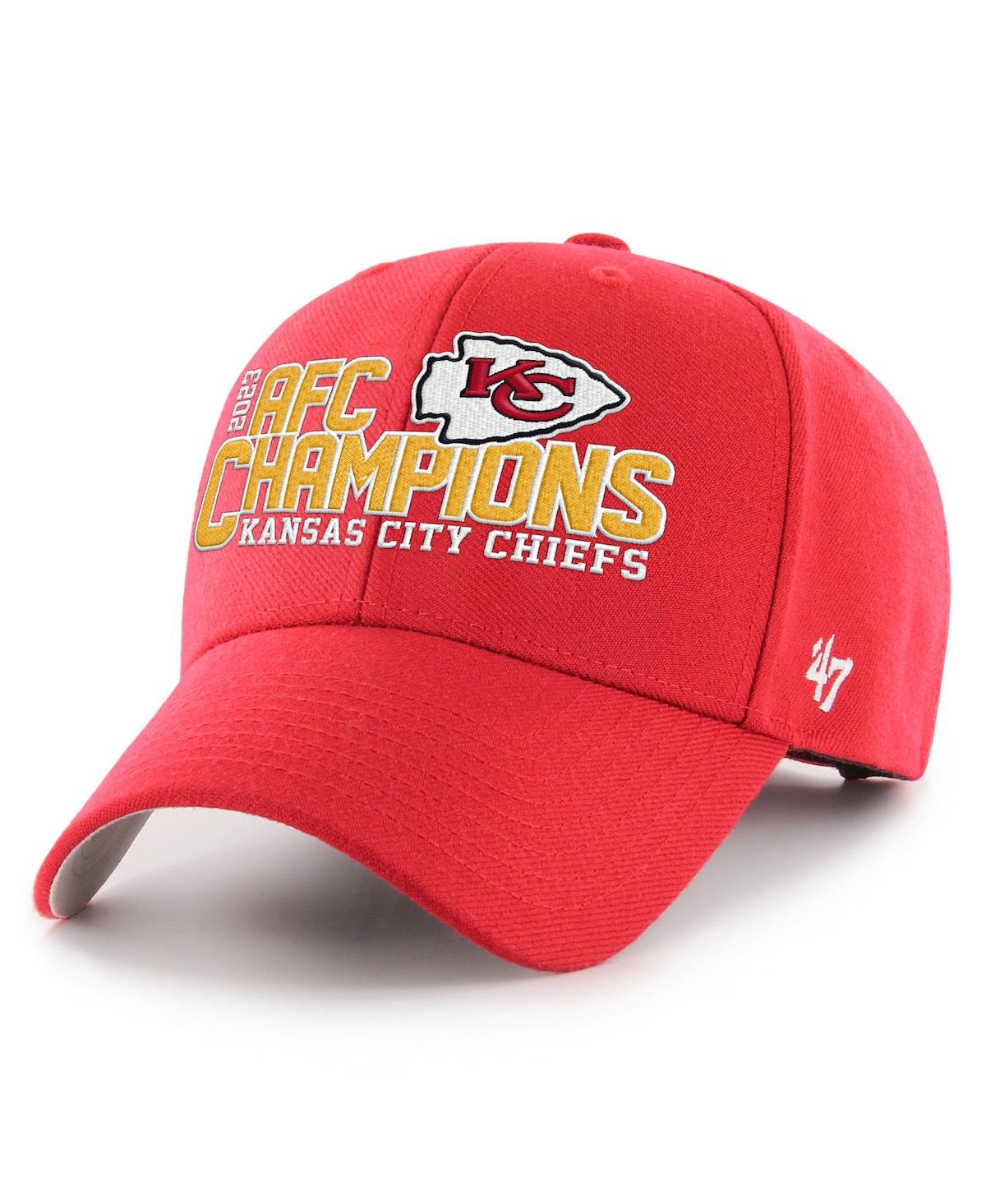 47 Brand Men's ' Red Kansas City Chiefs 2023 Afc Champions Mvp Adjustable Hat
