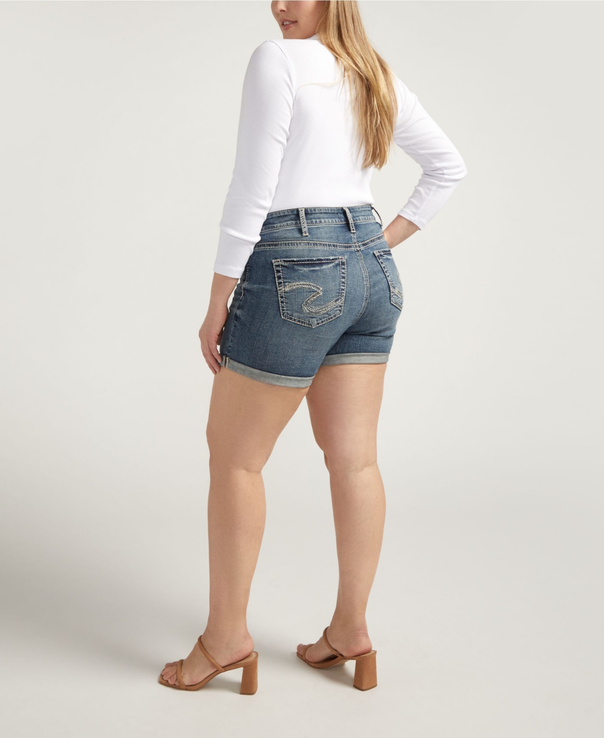 Silver Jeans Co. Plus Size Suki Mid Rise Curvy Fit Shorts