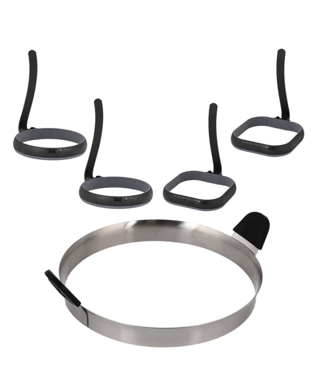 Egg Ring and Omelet Ring Kit - Black Stainless Steel