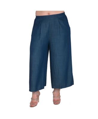 Standards & Practices - Trendy Plus Size Cropped Wide-Leg Pants