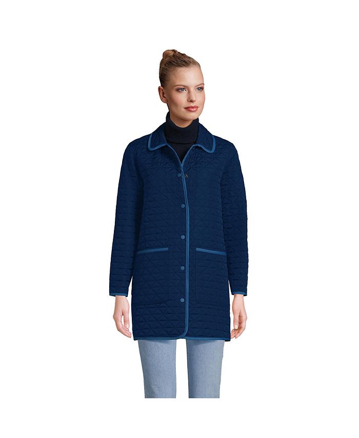 Lands' End Women's Tall Insulated Reversible Barn Coat Macy's