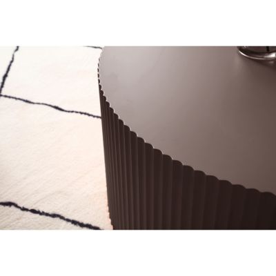 2-Piece Brown MDF Nesting Table Set