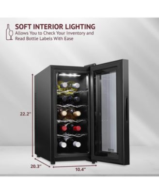 Schmecke 10-Bottle Freestanding Thermoelectric Wine Cooler - Black