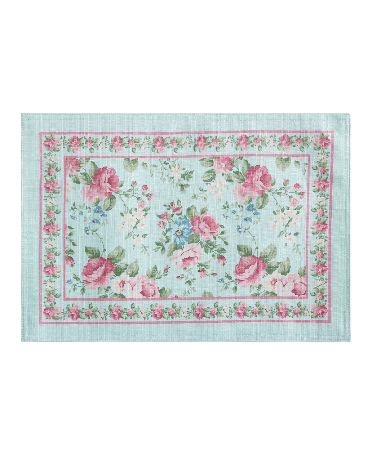 Vintage-Like Floral Garden Placemats, Set of 4,