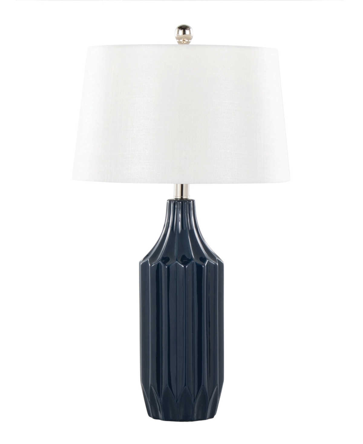 Lumisource Stella 23" Ceramic Table Lamp In Dark Blue,white
