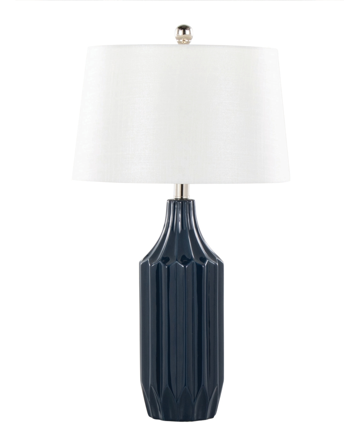 Shop Lumisource Stella 23" Ceramic Table Lamp In Dark Blue,white