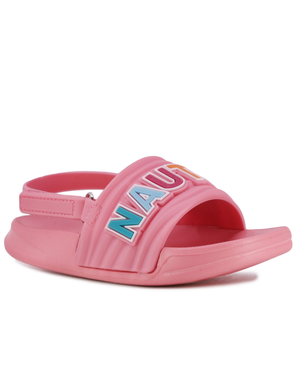 Shop Nautica Toddler And Little Girls Loch Toddler Pool Slip On Slides In Rainbow