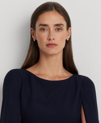 Women's Georgette Cape Dress